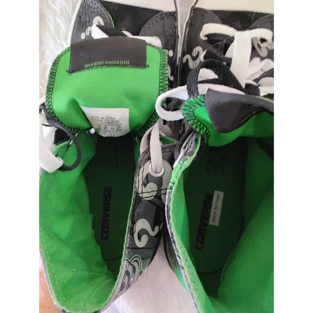 Converse All‎ Star DC Comics The Riddler High Top Sneakers Shoes Black Green - Picture 7 of 11